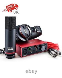 Focusrite Scarlett Solo Studio 3rd Gen USB Audio Interface Bundle NEW STOCK UK