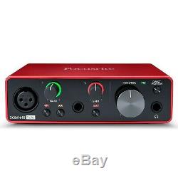 Focusrite Scarlett Solo Studio (3rd Gen) USB Audio Interface Recording Bundle