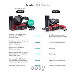 Focusrite Scarlett Solo Studio 4th Gen USB Audio Interface Bundle for the
