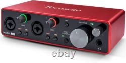 Focusrite Scarlett Solo Studio Mk3 USB Audio Interface plus stand
