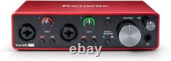 Focusrite Scarlett Solo Studio Mk3 USB Audio Interface plus stand