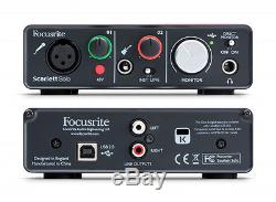 Focusrite Scarlett Solo Studio Recording Bundle with M-Audio AV32 Monitors