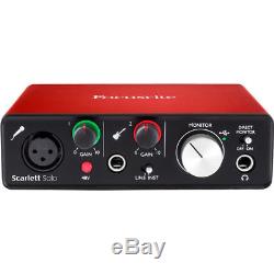 Focusrite Scarlett Solo USB Audio Interface (2nd Gen) + Mic, Headphones, & More