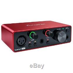 Focusrite Scarlett Solo USB Home Audio Recording Interface w Condenser Mic