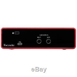 Focusrite Scarlett Solo USB Home Audio Recording Interface w Condenser Mic