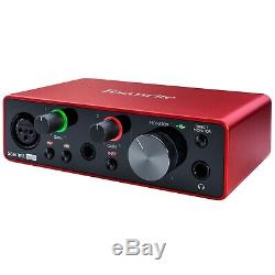 Focusrite Scarlett Solo USB Home Audio Recording Interface w Condenser Mic