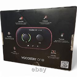 Focusrite Vocaster One USB Audio Interface For Podcasters Excellent In Box