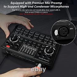 Gaming Audio Mixer for Streaming, PC Audio Interface, DJ Mixer with