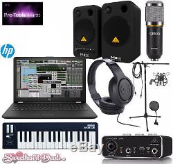 Home Recording Bundle HP Laptop Behringer Pro Tools Software Studio Package