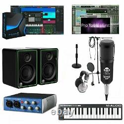 Home Recording Bundle with Presonus & Pro Tools First Mackie Audiobox 96K