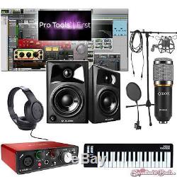 Home Recording Pro Tools Bundle Studio Package Midi32 M-Audio Focusrite Software