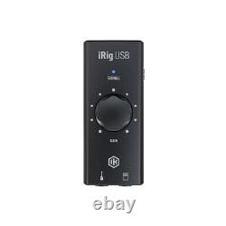 IK Multimedia iRIG USB Compact USB Guitar Audio Interface Black