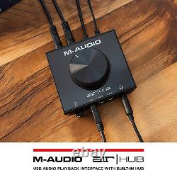 M-Audio AIRHUB USB / USB-C Desktop Audio Interface with Built-In 3-Port Hub