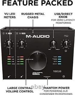 M-Audio AIR 192x6 + HDH40 USB C Audio Interface with MIDI Connectivity, Over