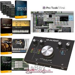 M-Audio M-Track 2X2 USB Audio Interface Recording Bundle Pro Tools First Plugins