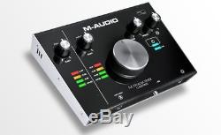 M-Audio M-Track 2X2 USB Audio Interface Recording Bundle Pro Tools First Plugins