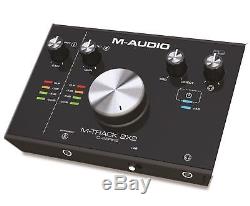 M-Audio M-Track 2X2 USB Audio Interface Recording Bundle Pro Tools First Plugins