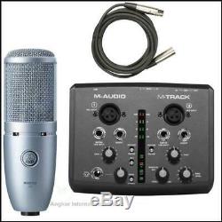 M-Audio M-Track 2 Channel USB Interface + AKG Perception P120 Recording Pack