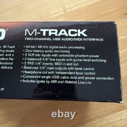 M-Audio M-Track Two 2 Channel USB Audio MIDI Interface Boxed & Working