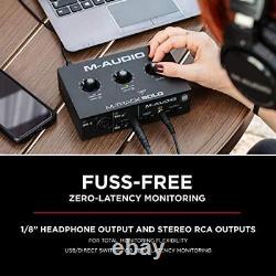 M-Audio Studio Equipment Bundle M-Track Solo USB Audio Interface and Over Ear