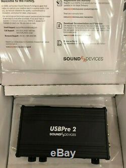 NEW Sound Devices USBPre 2 Microphone USB 3.0 Live Audio Interface Bus Powering
