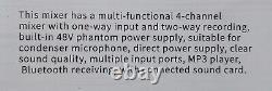 NS-6BT Audio Mixer 4 Channel USB Sound Card Interface Console Bluetooth