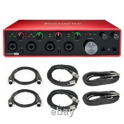 New Focusrite Scarlett 18i8 3rd Gen 18-in, 8-out USB Audio Interface + Cable Kit