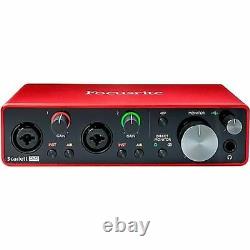 New Focusrite Scarlett 2i2 2x2 USB Audio Interface (3rd Generation)- Bundle