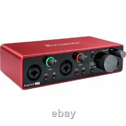 New Focusrite Scarlett 2i2 2x2 USB Audio Interface (3rd Generation)- Bundle