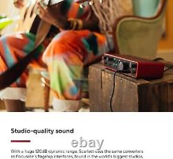 New Focusrite Scarlett 2i2 4th Gen USB Audio Interface for Recording Songwriting