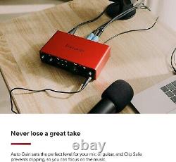 New Focusrite Scarlett 2i2 4th Gen USB Audio Interface for Recording Songwriting