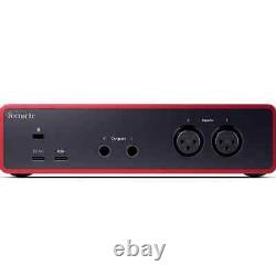 New Focusrite Scarlett 2i2 4th Gen USB Audio Interface for Recording Songwriting