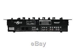 Omnitronic 4 HE 19 PM-444USB 4-Kanal-DJ-Mixer MISCHPULT USB-Audio-Interface XLR