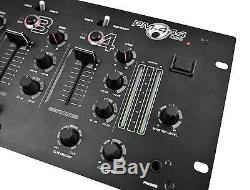 Omnitronic 4 HE 19 PM-444USB 4-Kanal-DJ-Mixer MISCHPULT USB-Audio-Interface XLR