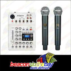 PA Mixer Console USB Audio Interface built-in Cordless microphone system effects