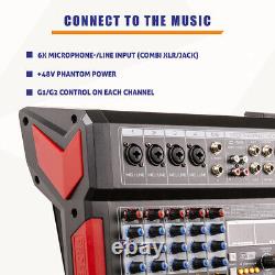 PD PDM-T604 6-Channel Stage Mixer with USB Audio Interface, Bluetooth & Effects