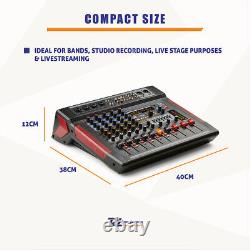 PD PDM-T604 6-Channel Stage Mixer with USB Audio Interface, Bluetooth & Effects