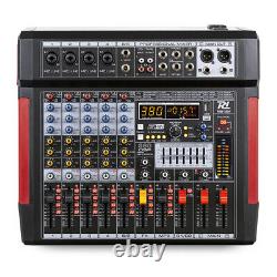 PD PDM-T604 6-Channel Stage Mixer with USB Audio Interface, Bluetooth & Effects