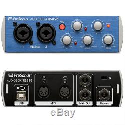PreSonus AudioBox USB 96 Interface + keepdrum Mikrofonkabel + Kopfhörer