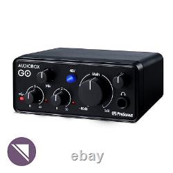 PreSonus Audio Box GO Ultra-Compact Mobile 2x2 USB-C Audio Interface Black