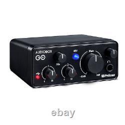 PreSonus Audio Box GO Ultra-Compact Mobile 2x2 USB-C Audio Interface Black