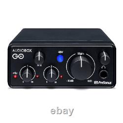 PreSonus Audio Box GO Ultra-Compact Mobile 2x2 USB-C Audio Interface Black