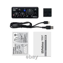 PreSonus Audio Box GO Ultra-Compact Mobile 2x2 USB-C Audio Interface Black
