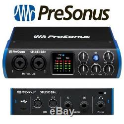 PreSonus Studio 24C Portable Home Recording USB MIDI Audio Interface + Software