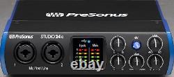 PreSonus Studio 24c, 2-In/2-Out, 192 kHz, USB-C audio interface with software bu