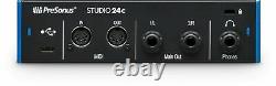 Presonus STUDIO 24C 2x2 USB-C Audio MIDI Recording Interface+Studio Microphone