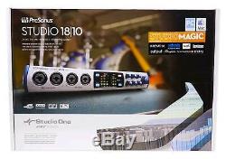 Presonus Studio 1810 18x8 USB Audio Recording Interface with 4 XMAX Mic preamps