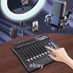 Professional Audio Mixer Sound Board Console Desk System Interface 8 Channel USB