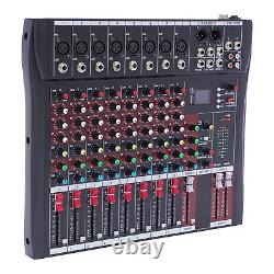 Professional Audio Mixer Sound Board Console Desk System Interface 8 Channel USB