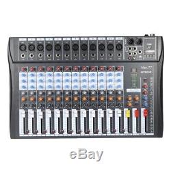 Professional Audio Recording Studio Mixer 12Ch w Speakers, USB Digital Interface